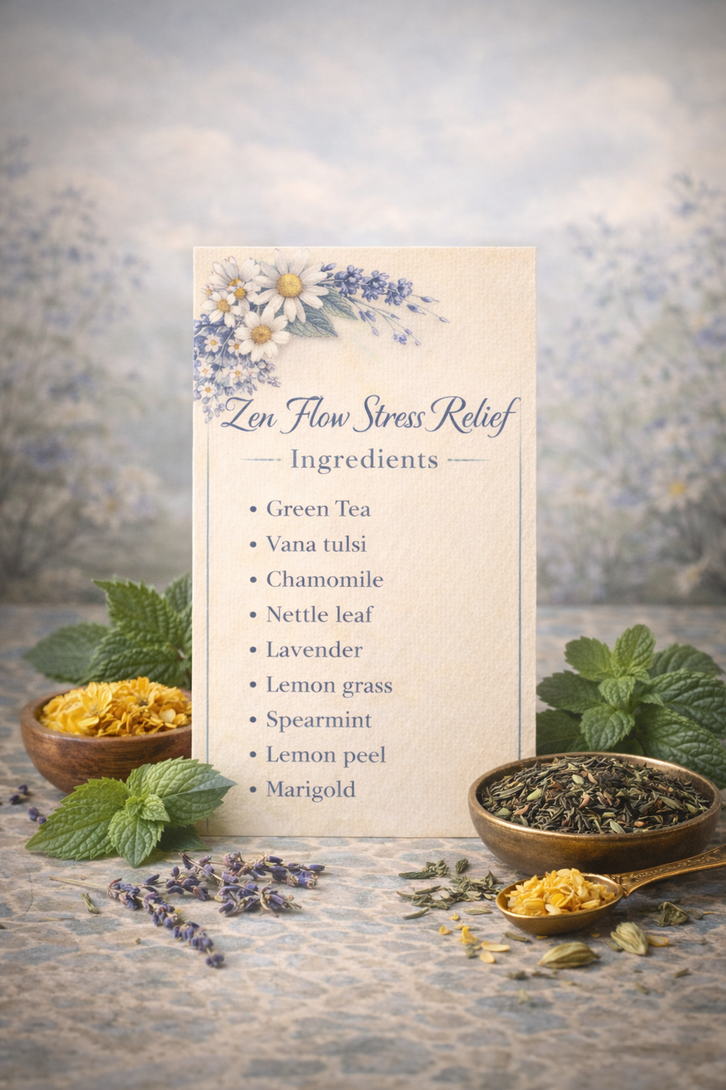 Zen Flow Stress Relief Green Tea Bags